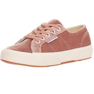 Superga “Dusty Rose” Velvet Fashion Sneaker. 8.5